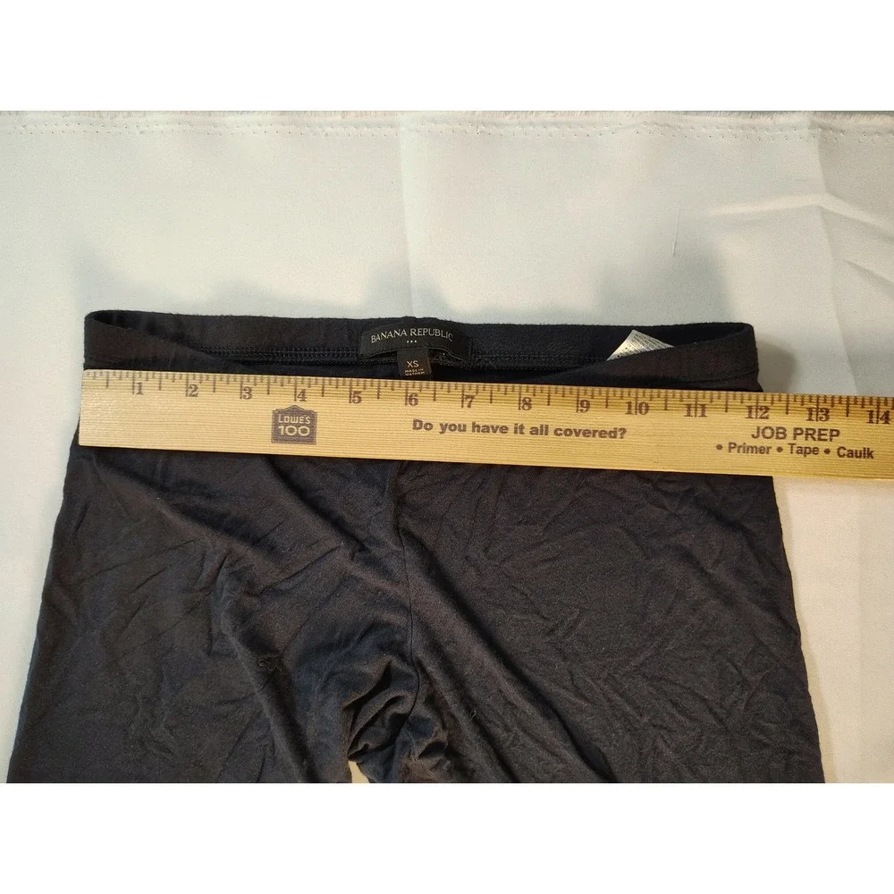Banana Republic Womens XS Black Rayon Spandex Stretch Slim Leggings Layering